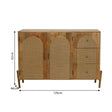 Large Acacia Wood Rattan Sideboard