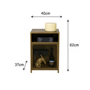 Antique Gold Brass Metal Bedside Cabinet