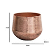 Large Round Copper Patterned Planter
