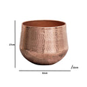Large Round Copper Patterned Planter