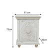White Distressed Bedside Cabinet