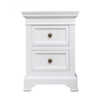 White Two Drawer Bedside Table - Daventry White Range