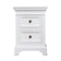 White Two Drawer Bedside Table - Daventry White Range