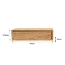 Natural Wood Textured Wall Mounted Bedside Table