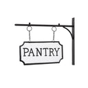 Black and White Metal Wall Mounted Hanging Pantry Sign
