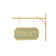 Gold and Sage Green Metal Wall Mounted Hanging Toilet Sign