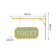 Gold and Sage Green Metal Wall Mounted Hanging Toilet Sign