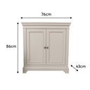 Two Door Small Sideboard/Shoe Cabinet - Daventry Taupe-Grey Range