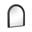 Large Black Arched Wall Mirror - 90cm x 77cm