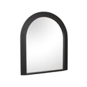 Large Black Arched Wall Mirror - 90cm x 77cm