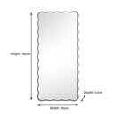 Black Full Length Wavy Mirror - 70cm x 165cm