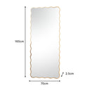 Gold Full Length Wavy Mirror - 70cm x 165cm