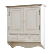Cream Wall Mounted Cupboard with Drawers - Lyon Range