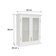 White Frosted Glass Wall Cabinet