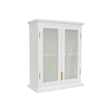 White Frosted Glass Wall Cabinet