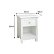 One Drawer Scalloped Bedside Table - Staunton White Range