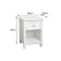 One Drawer Scalloped Bedside Table - Staunton White Range