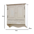 Cream Wall Mounted Cupboard with Drawers - Lyon Range