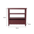 Wine Red Scalloped Storage Sideboard with One Drawer and Shelving - Staunton Wine Red Range