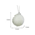 Set of 10 White Snowy Snowball Baubles