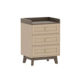 Pair Of Cream 3 Drawer Bedside Tables - Oswin Range