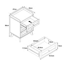 Large Cream 6 Drawer Chest of Drawers & Pair Of 3 Drawer Bedside Tables - Oswin Range