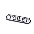 Black & White Metal Toilet Plaque