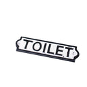 Black & White Metal Toilet Plaque