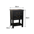 Large Black 4 Drawer Chest of Drawers & Pair of Bedside Tables - Briggs Range