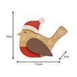 Rustic Wooden Red Robin Christmas Ornament