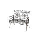 Antiqued Metal Garden Bench