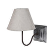 Grey Wash Wall Light with Linen Shade