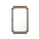 Rectangle Pink Glass Art Deco Wall Mirror 60cm x 100cm