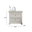 Pair Of Large Taupe-Grey Two Drawer Bedside Tables - Daventry Taupe-Grey Range