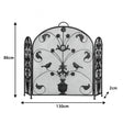 Black Metal Bird & Vine Fire Screen