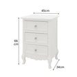 Large White 6 Drawer Chest of Drawers & Pair of 3 Drawer Bedsides - Victoria Range