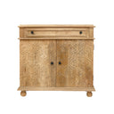 Large Mango Wood Carved Sideboard