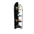 Freestanding Black Corner Shelf