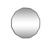 Large Round Black Scalloped Wall Mirror 90cm x 90cm