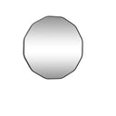 Large Round Black Scalloped Wall Mirror 90cm x 90cm