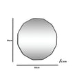 Large Round Black Scalloped Wall Mirror 90cm x 90cm