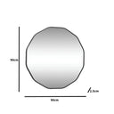 Large Round Black Scalloped Wall Mirror 90cm x 90cm