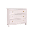 Large Scalloped 3 Drawer Chest of Drawers - Staunton Pink Range