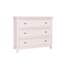 Large Scalloped 3 Drawer Chest of Drawers - Staunton Pink Range