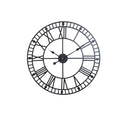 Black Metal Skeleton Clock 60cm x 60cm