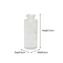 Set Of 3 Clear Glass Vases