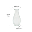 Set Of 3 Clear Glass Vases