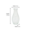 Set Of 3 Clear Glass Vases