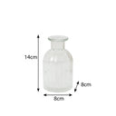 Set Of 3 Clear Glass Vases