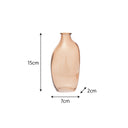 Set Of 3 Neutral Coloured Glass Vases